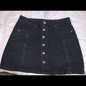 NEW AE Black Jean Skirt